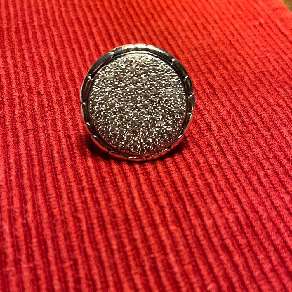 John Hardy White Sapphire Lavafire Kali Large Round Ring - Size 7 - Picture 3 of 10